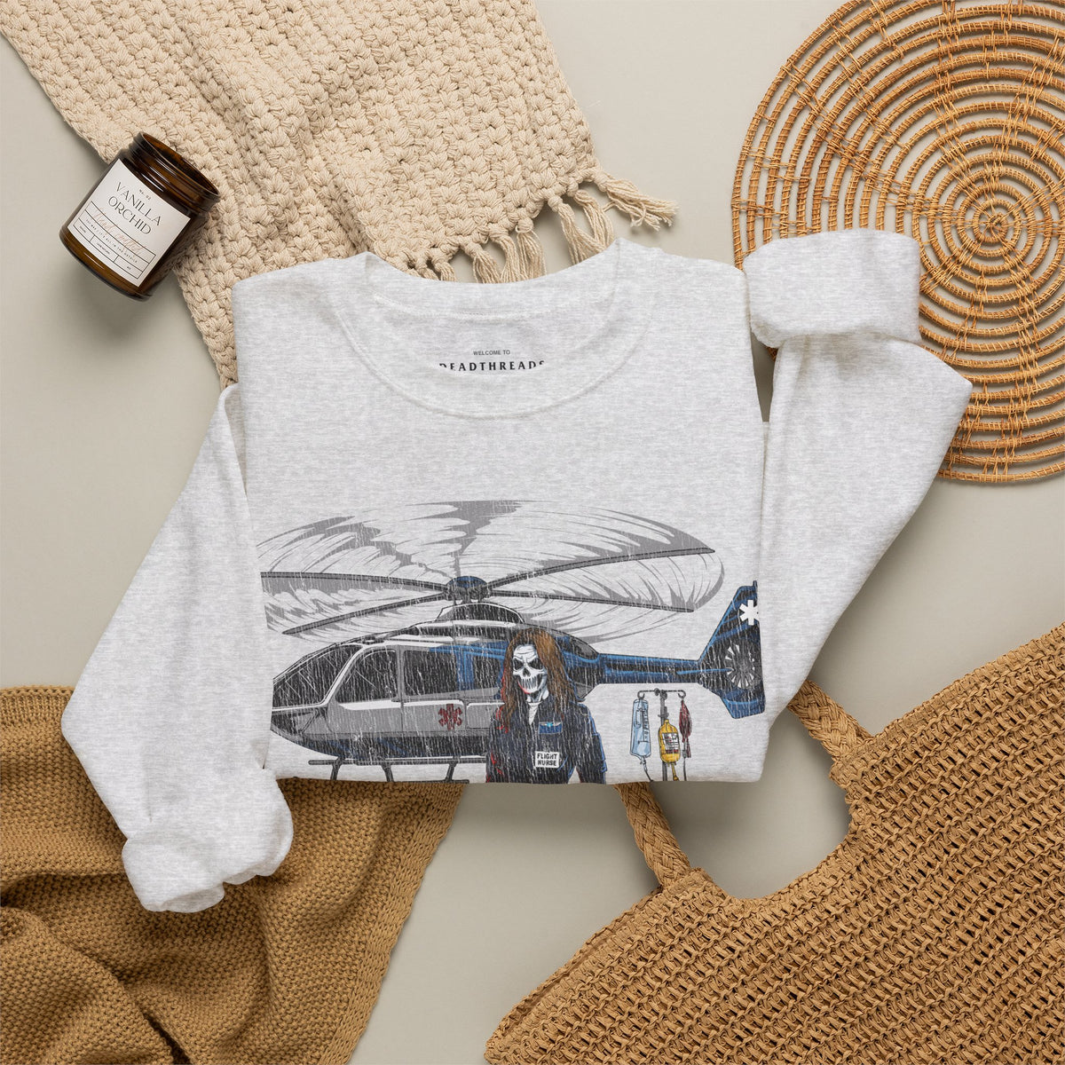 FLIGHT NURSE v2 (FEMALE) - CREWNECK SWEATSHIRT