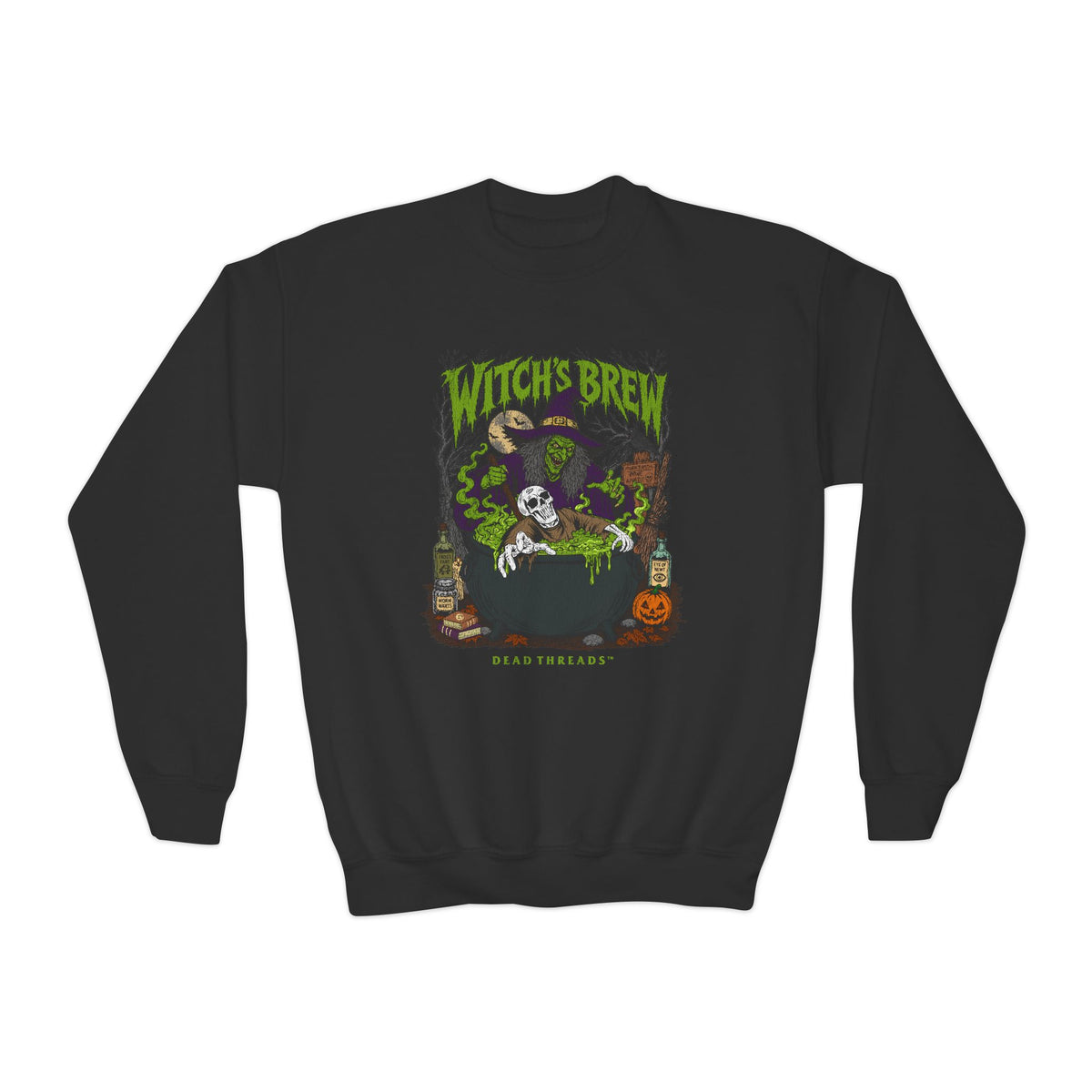 WITCH'S BREW (KIDS) CREWNECK SWEATSHIRT - Halloween Limited Drop
