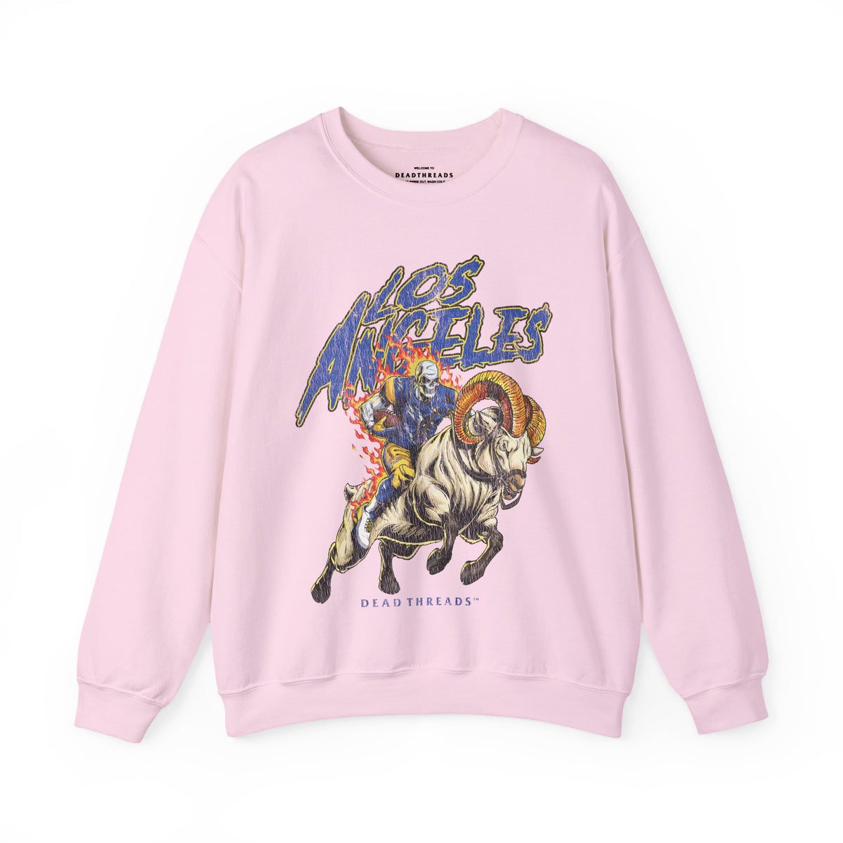 LOS ANGELES FOOTBALL v2 CREWNECK SWEATSHIRT - PINK