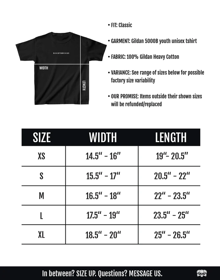 the size chart for a t - shirt with measurements