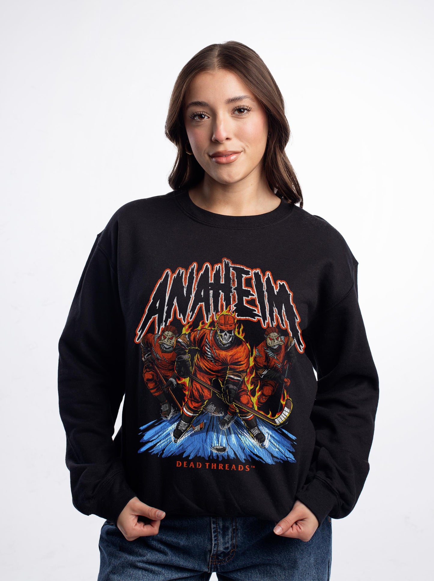 ANAHEIM HOCKEY CREWNECK SWEATSHIRT