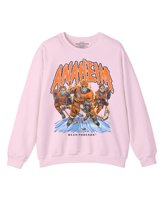ANAHEIM HOCKEY CREWNECK SWEATSHIRT - PINK