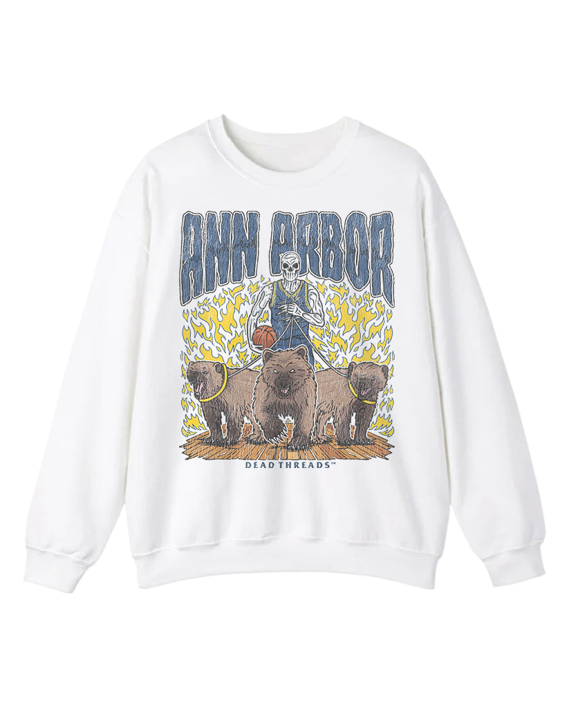 ANN ARBOR BASKETBALL CREWNECK SWEATSHIRT