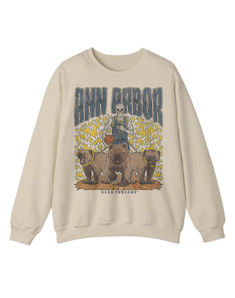 ANN ARBOR BASKETBALL CREWNECK SWEATSHIRT
