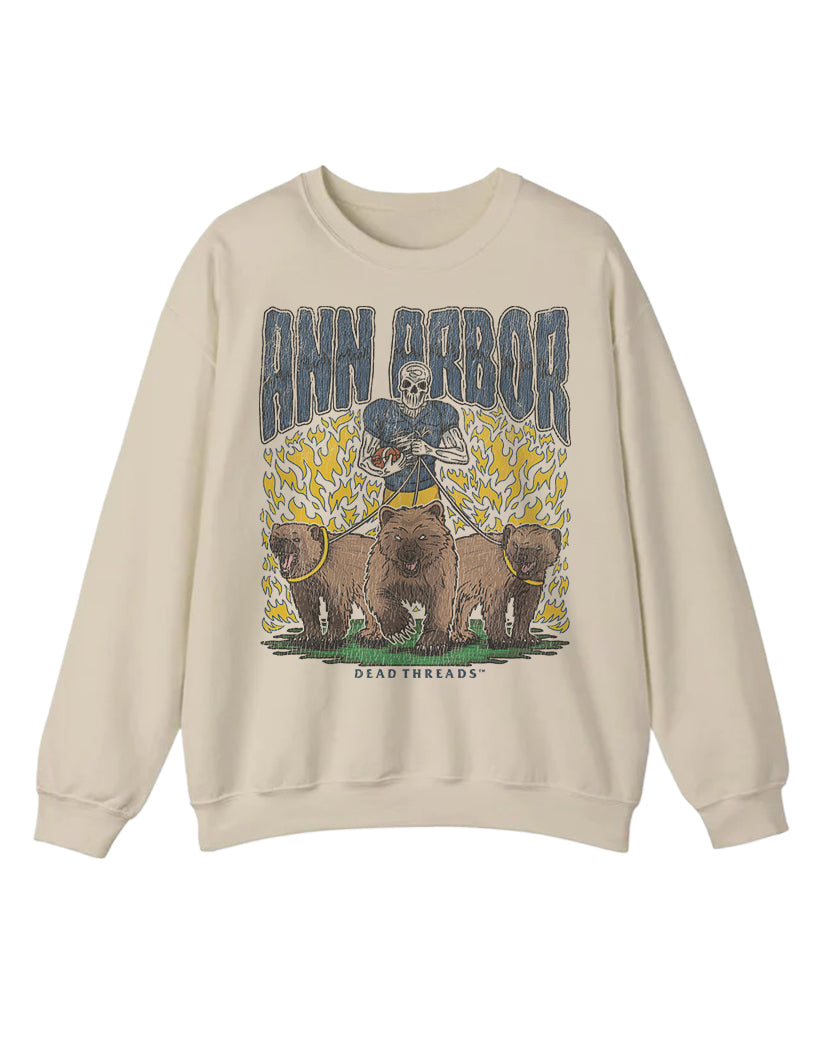 ANN ARBOR FOOTBALL CREWNECK SWEATSHIRT