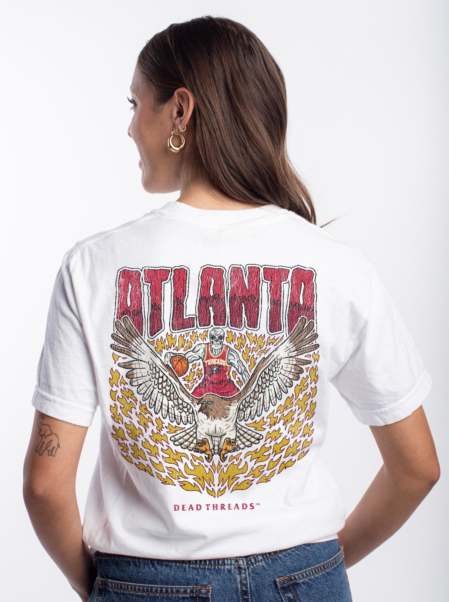 ATLANTA BASKETBALL - “3 SKULL” PREMIUM T-SHIRT