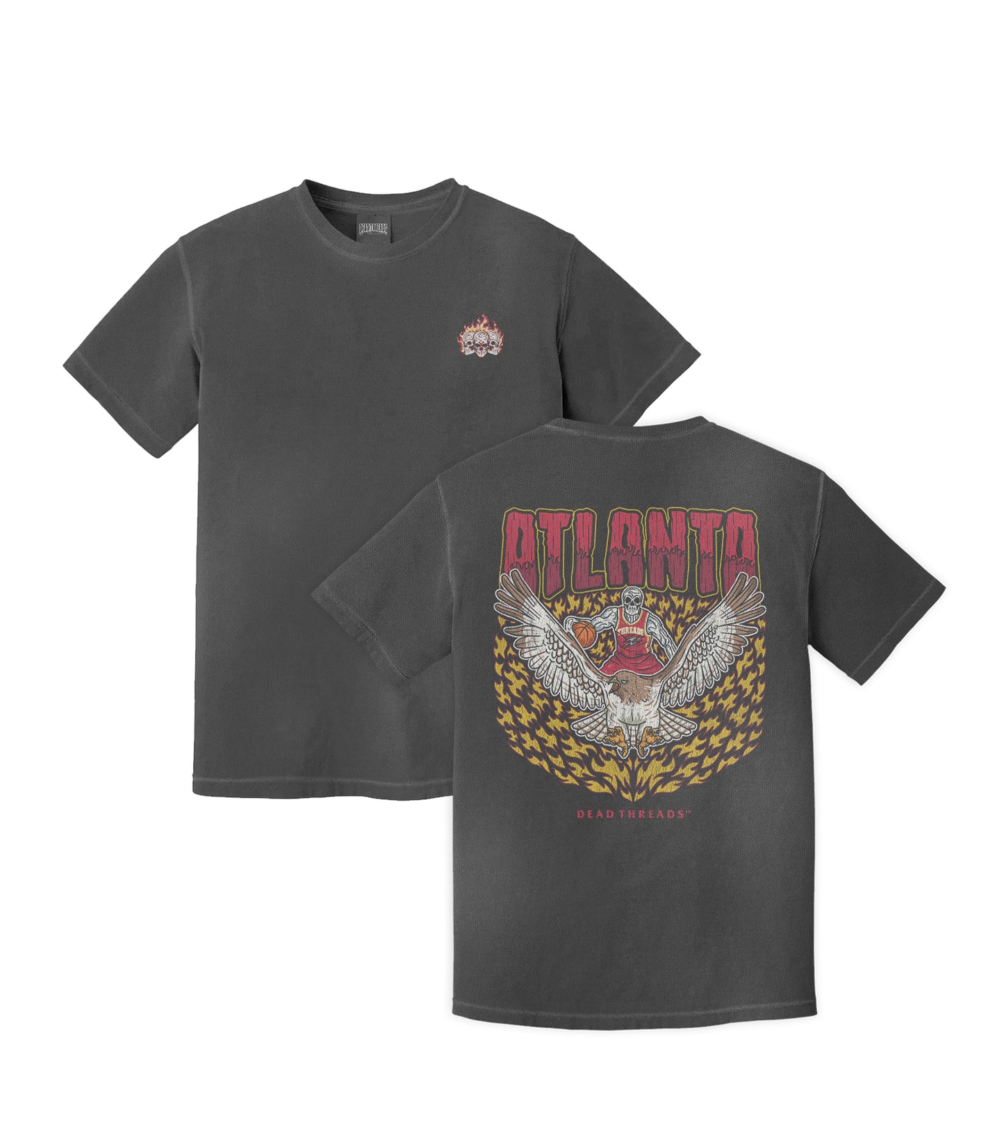 ATLANTA BASKETBALL - “3 SKULL” PREMIUM T-SHIRT