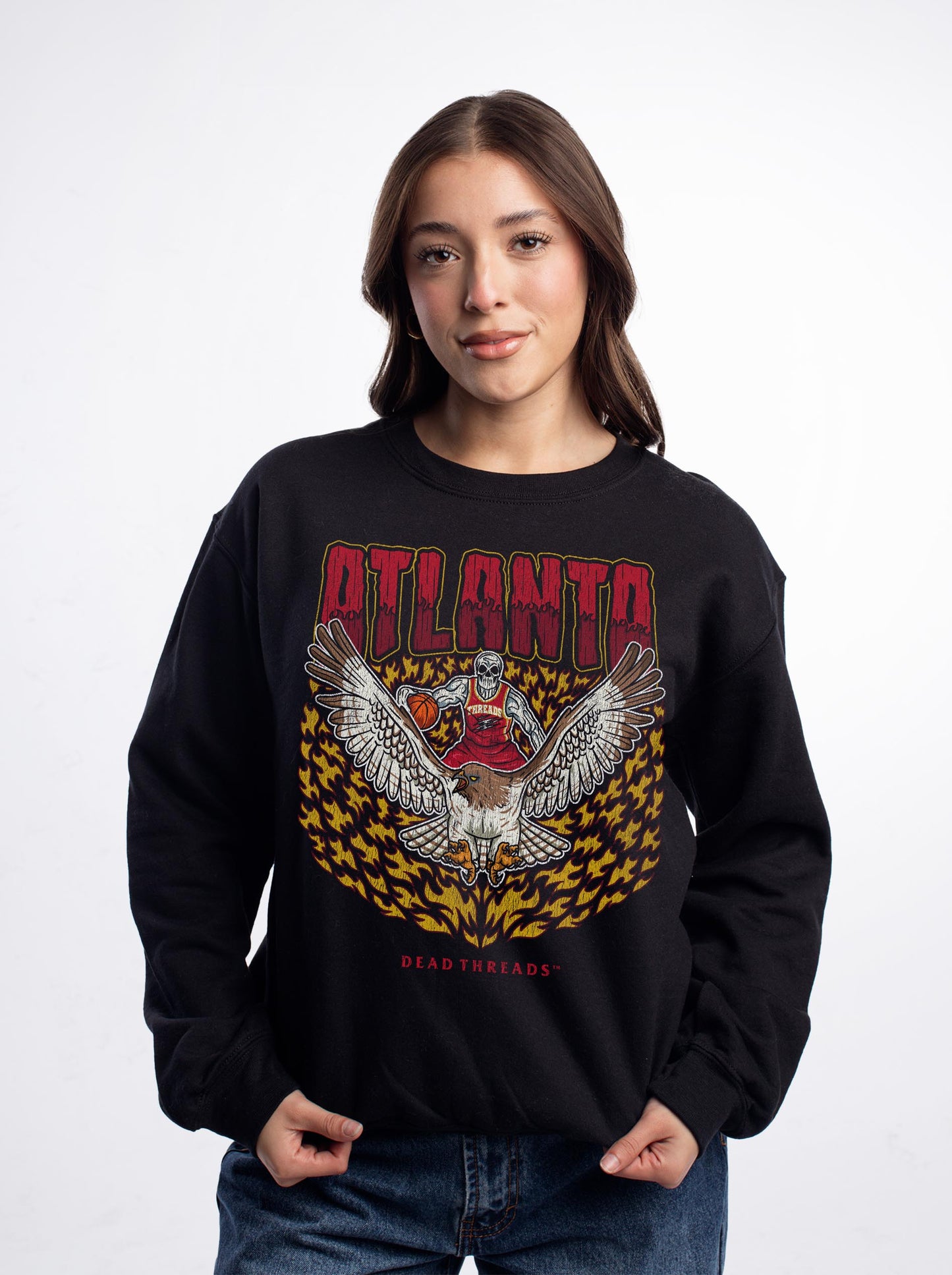 ATLANTA BASKETBALL CREWNECK SWEATSHIRT