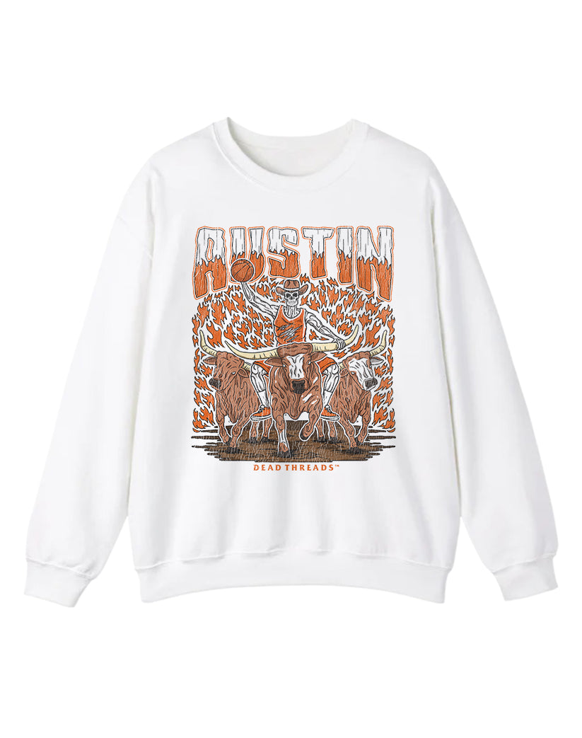 AUSTIN BASKETBALL CREWNECK SWEATSHIRT