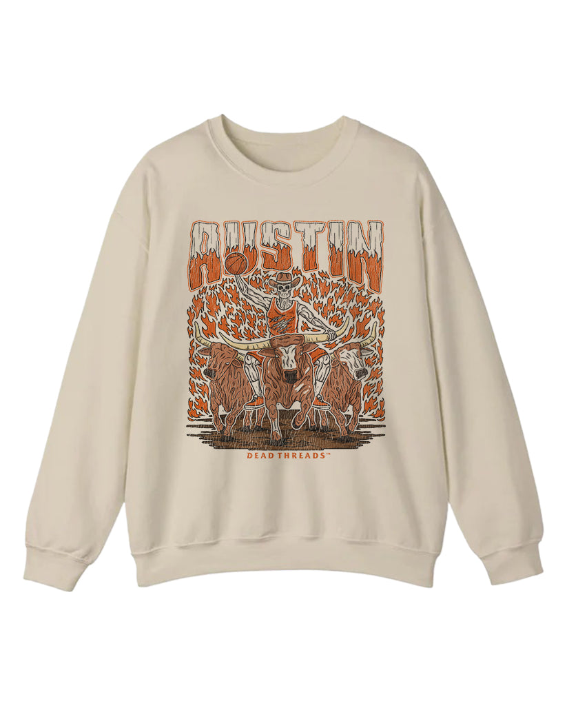 AUSTIN BASKETBALL CREWNECK SWEATSHIRT