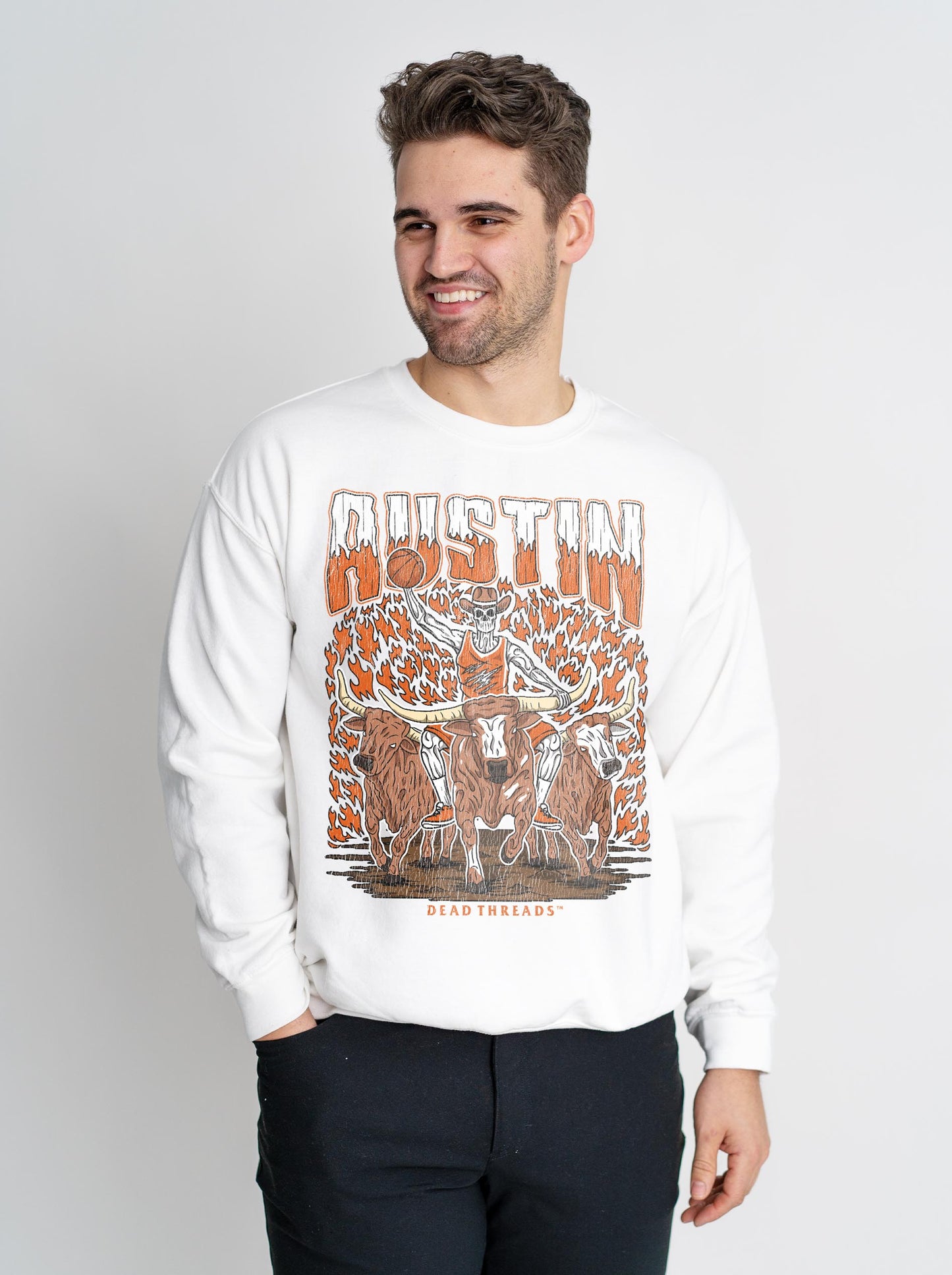 AUSTIN BASKETBALL CREWNECK SWEATSHIRT