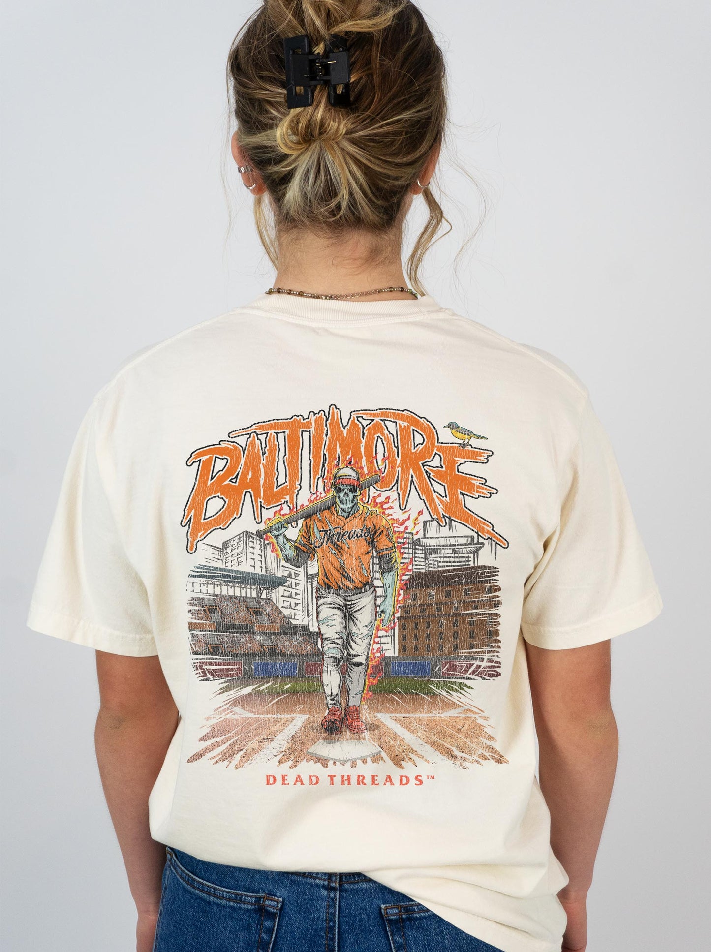 BALTIMORE BASEBALL - "3 SKULL" PREMIUM SHIRT