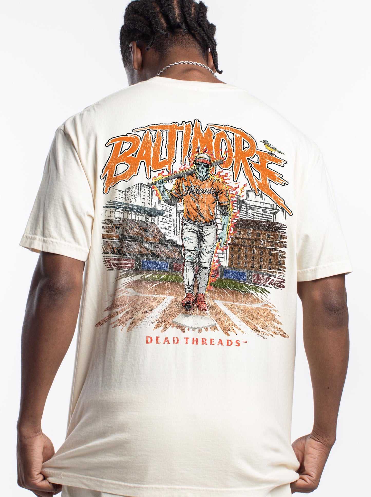 BALTIMORE BASEBALL - "3 SKULL" PREMIUM SHIRT