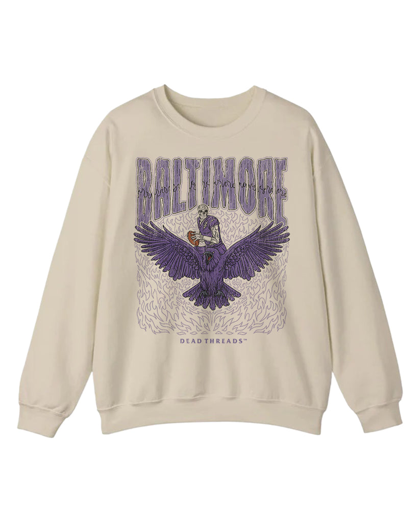 BALTIMORE FOOTBALL v1 CREWNECK SWEATSHIRT
