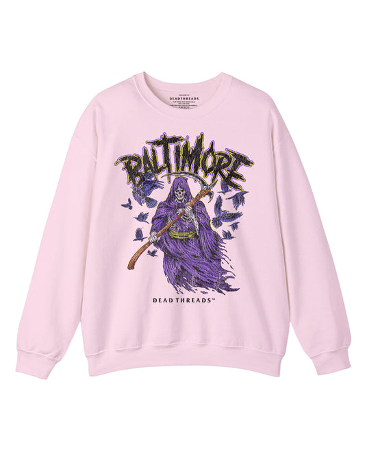 BALTIMORE FOOTBALL v2 CREWNECK SWEATSHIRT - PINK