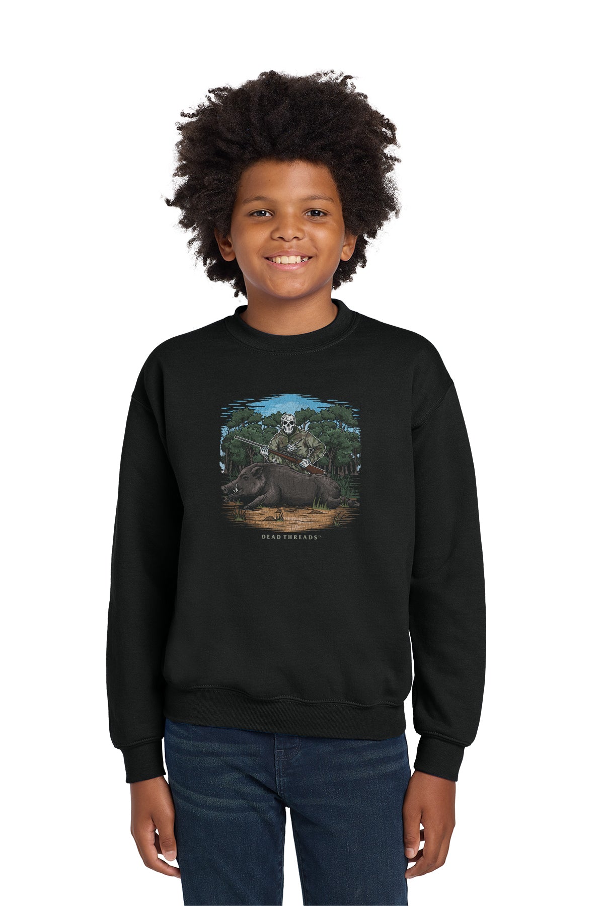 BOARED TO DEATH KIDS CREWNECK SWEATSHIRT