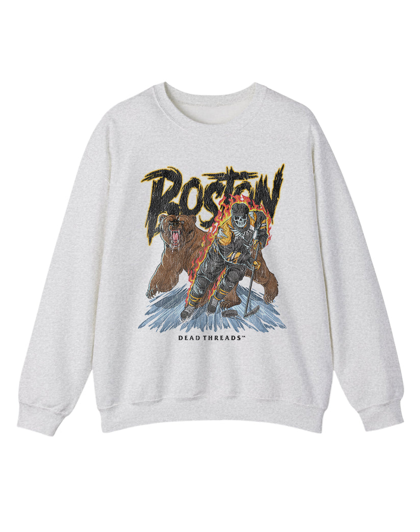 BOSTON HOCKEY CREWNECK SWEATSHIRT