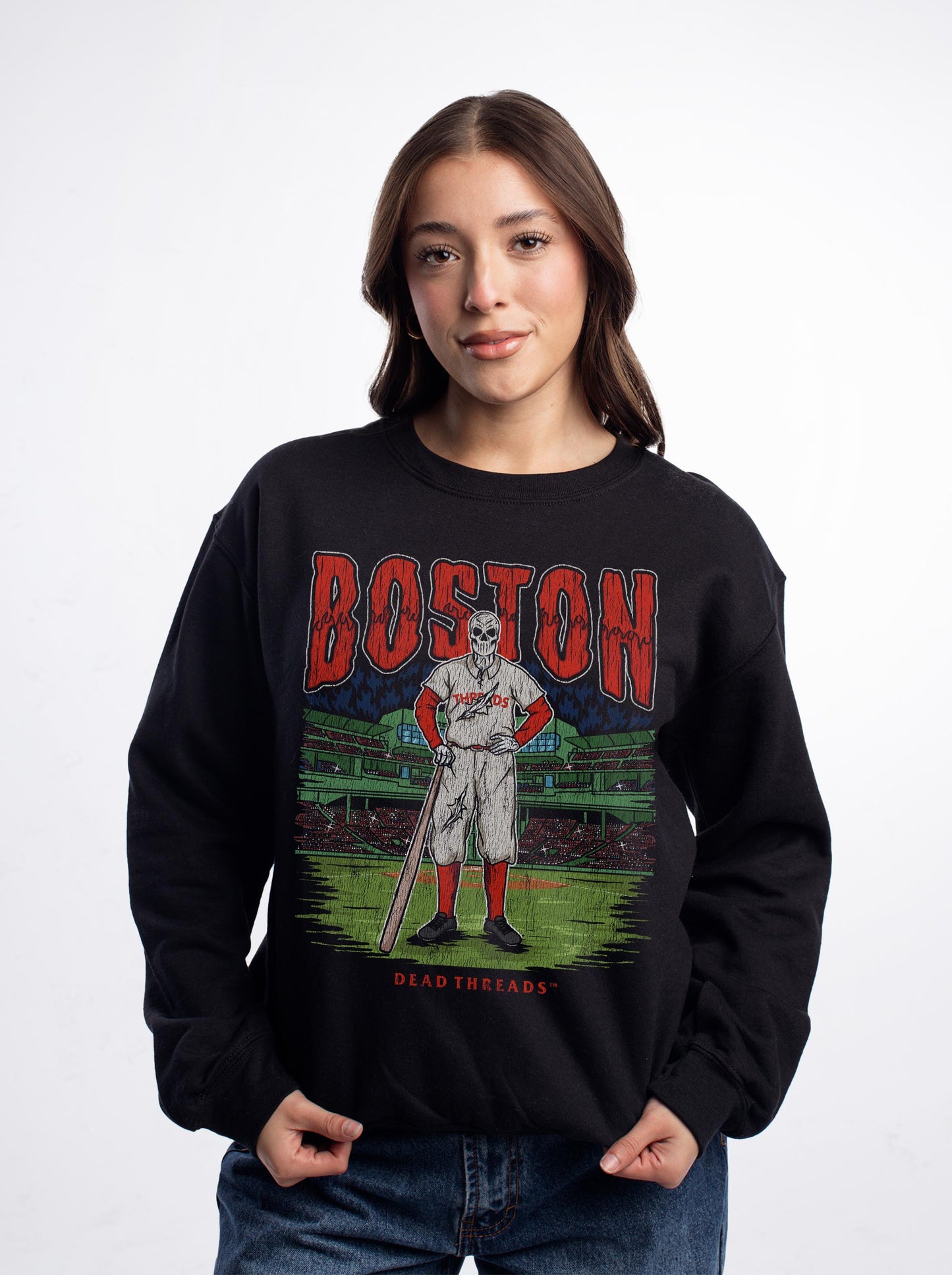 BOSTON BASEBALL CREWNECK SWEATSHIRT