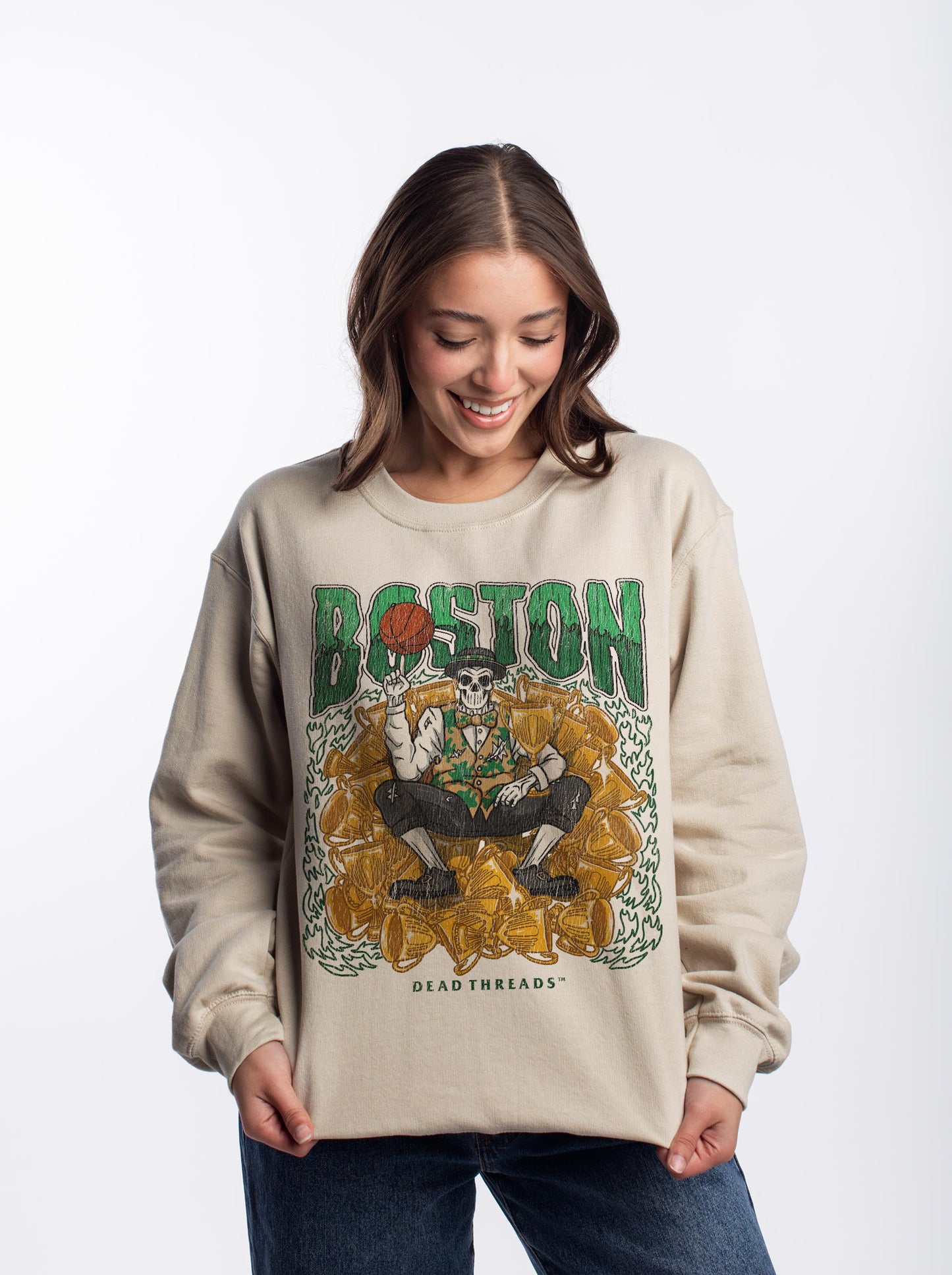 BOSTON BASKETBALL CREWNECK SWEATSHIRT