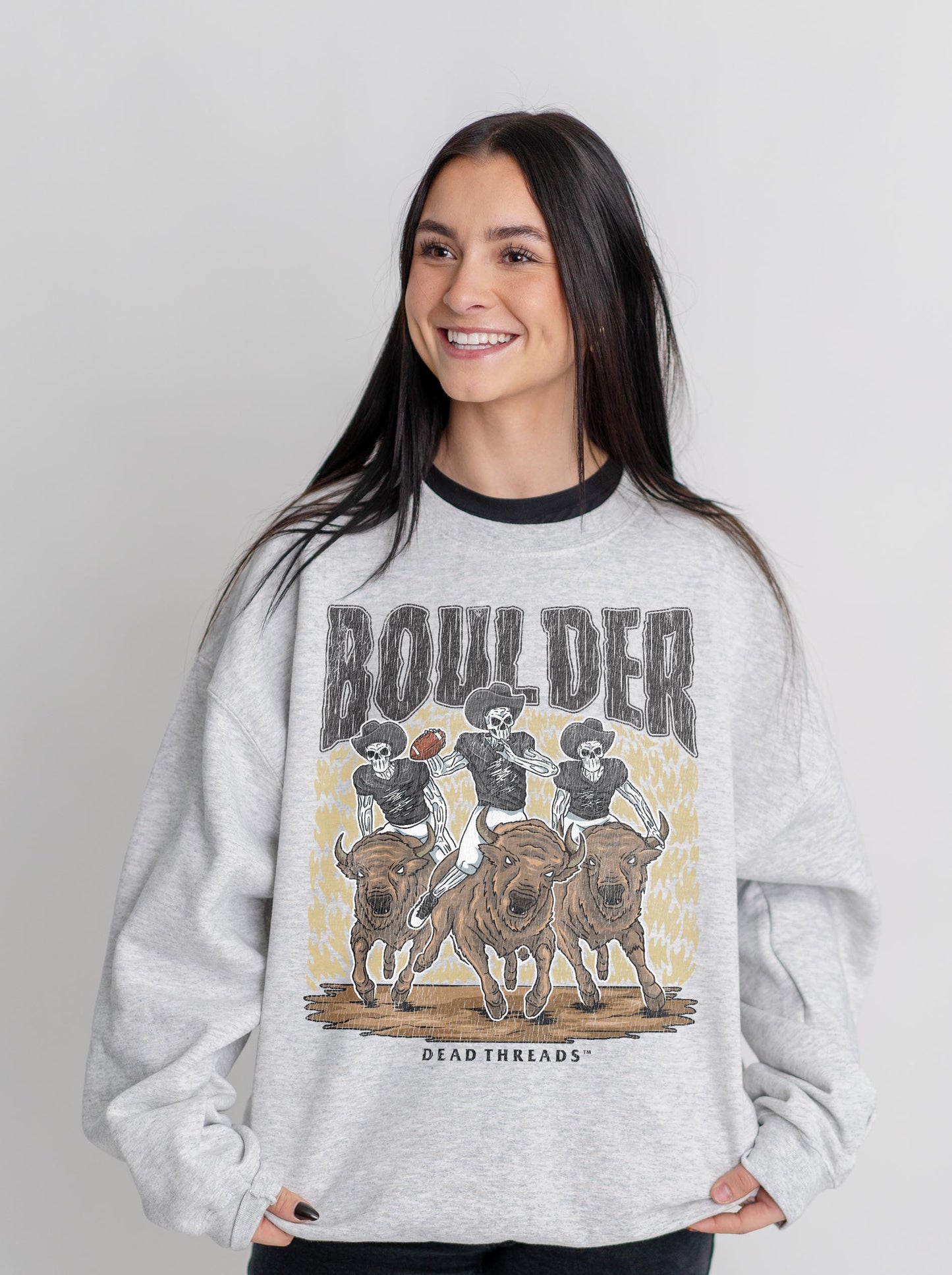 BOULDER FOOTBALL CREWNECK SWEATSHIRT