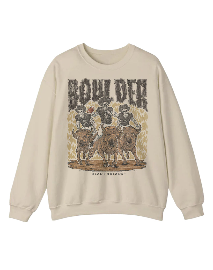 BOULDER FOOTBALL CREWNECK SWEATSHIRT