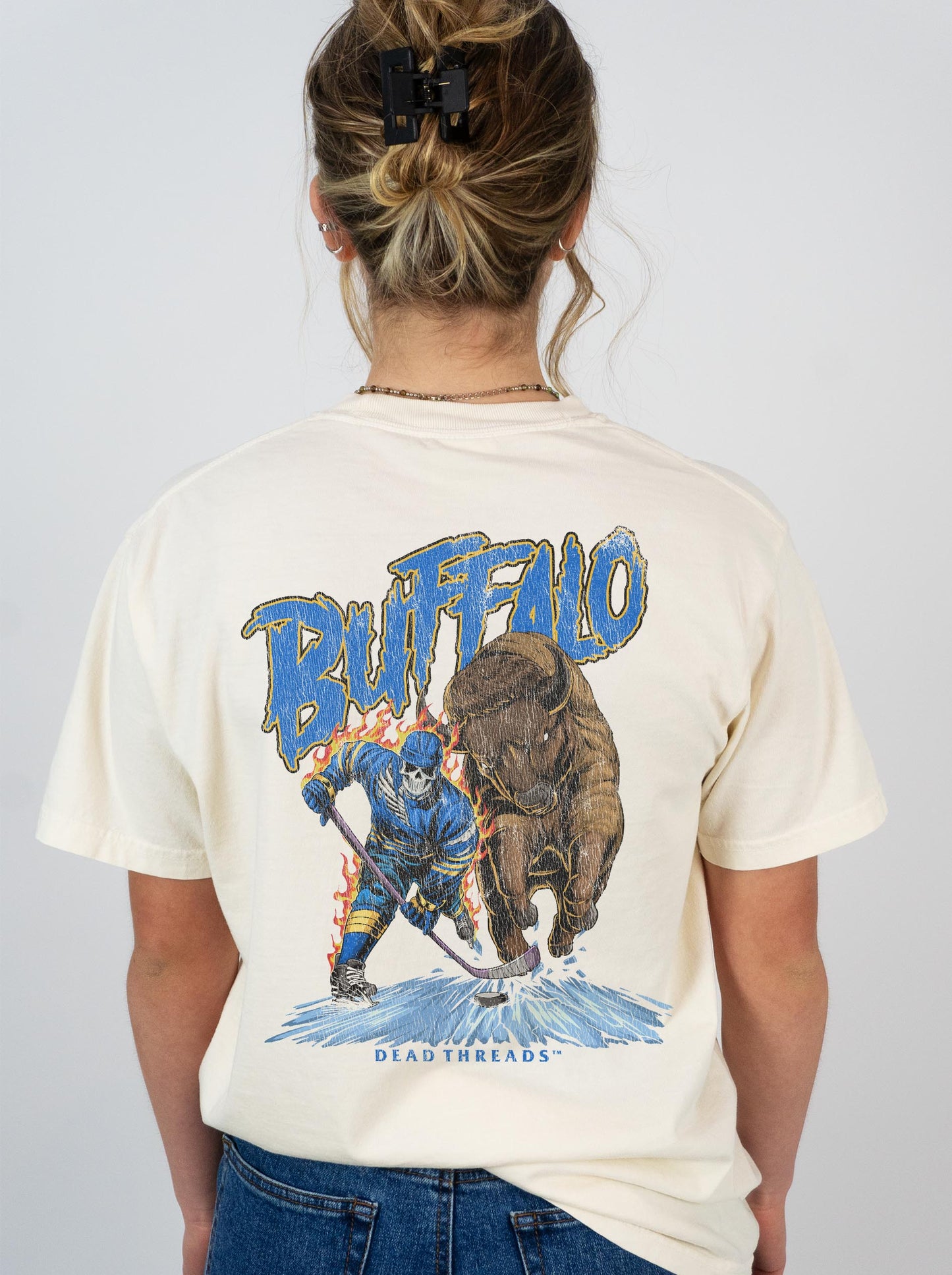 BUFFALO HOCKEY - “3 SKULL” PREMIUM T-SHIRT