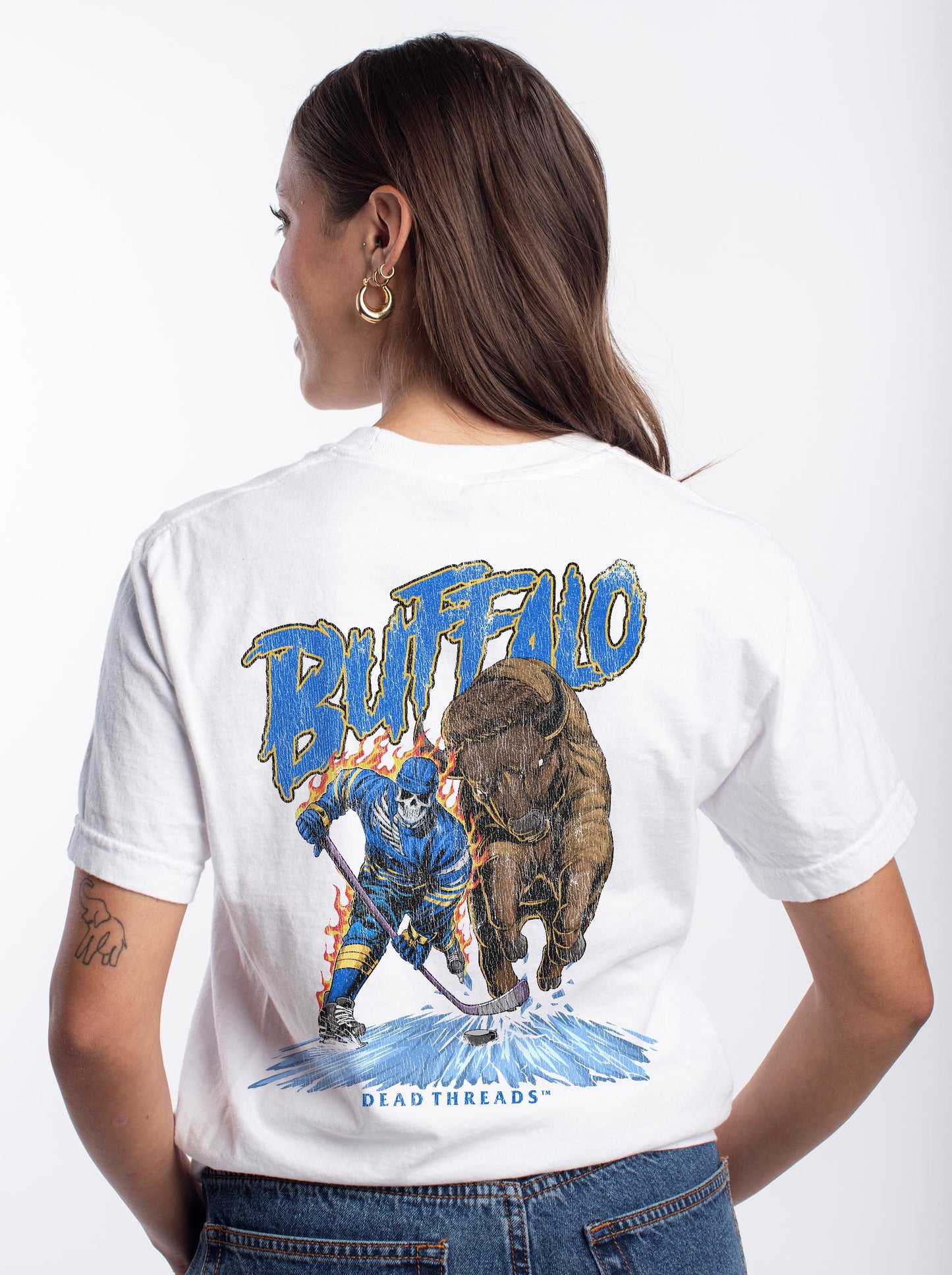 BUFFALO HOCKEY - “3 SKULL” PREMIUM T-SHIRT