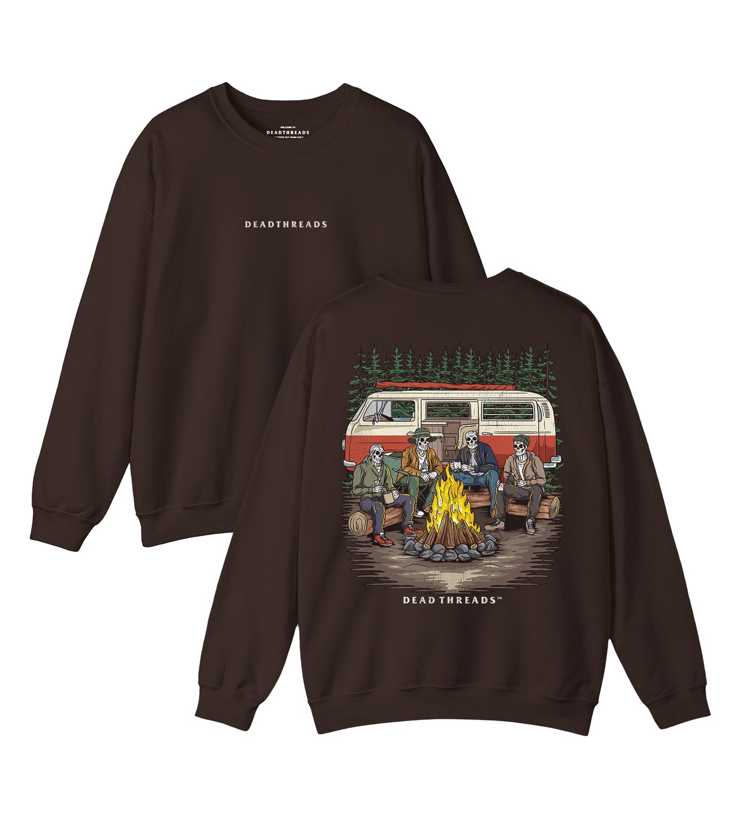 CAMPING IS IN TENTS - “DT ESSENTIAL" CREWNECK SWEATSHIRT
