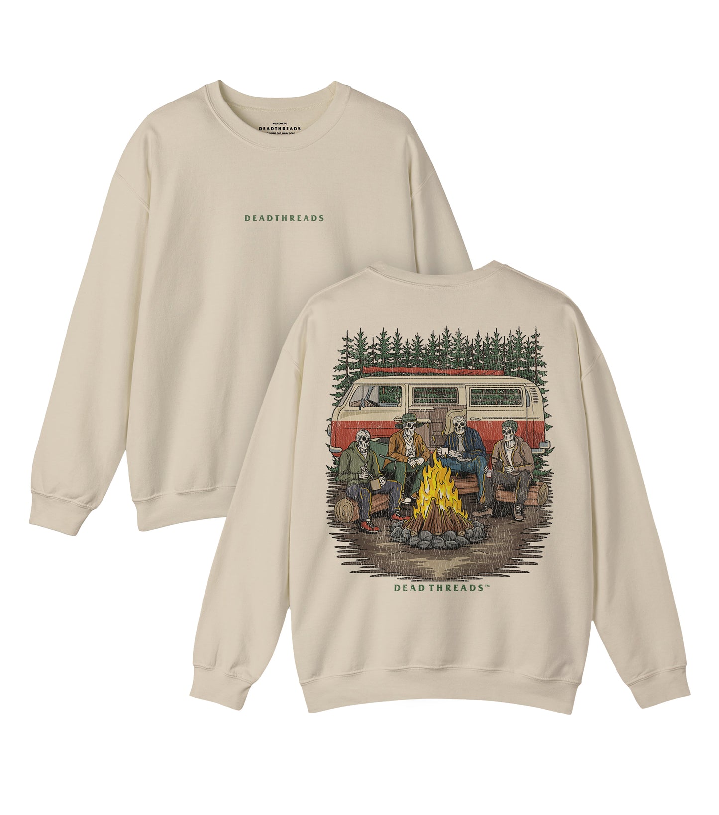 CAMPING IS IN TENTS - “DT ESSENTIAL" CREWNECK SWEATSHIRT
