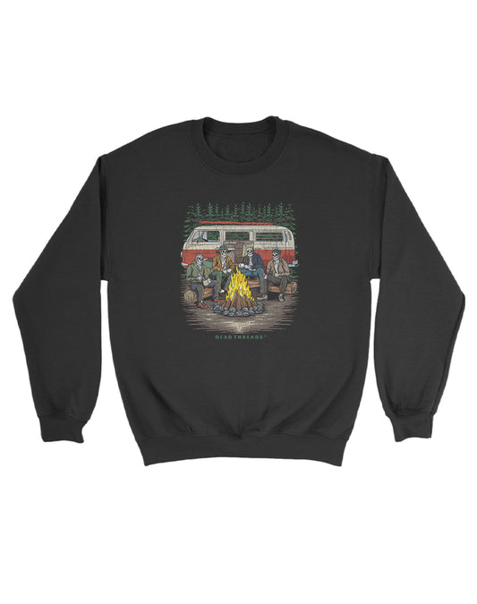 CAMPING IS IN TENTS KIDS CREWNECK SWEATSHIRT