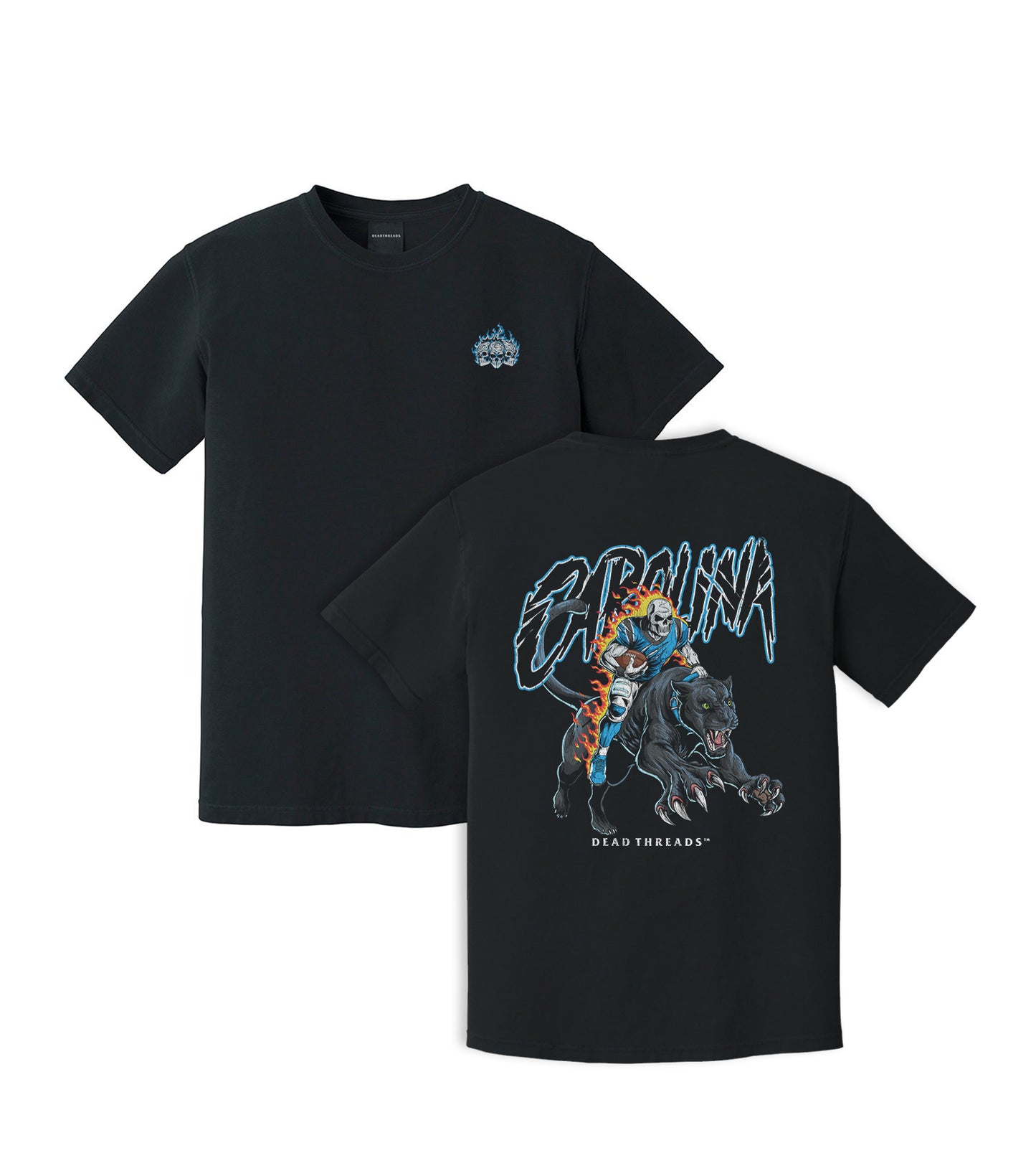 CAROLINA FOOTBALL v2 - "3 SKULL" PREMIUM T-SHIRT