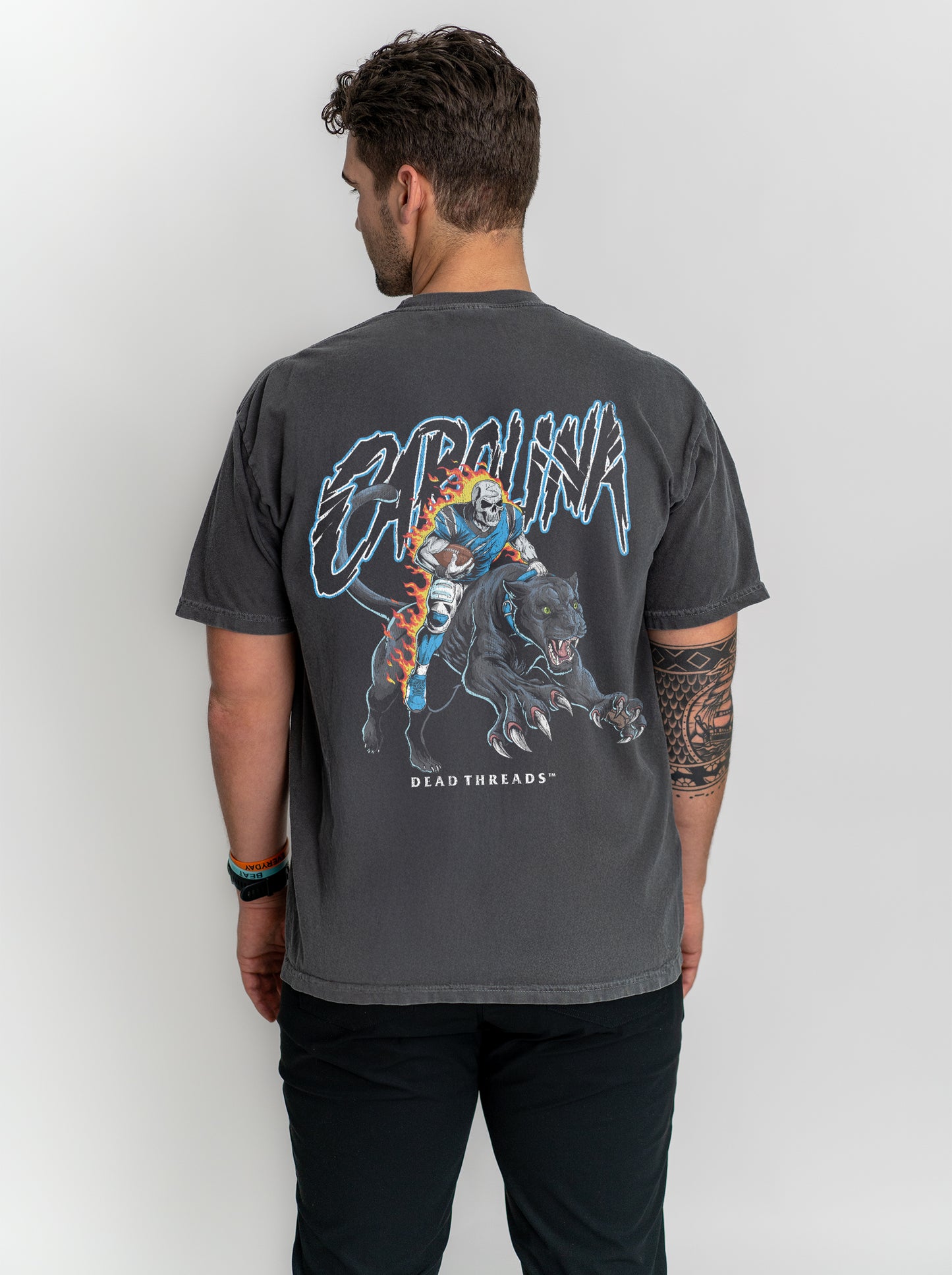 CAROLINA FOOTBALL v2 - "3 SKULL" PREMIUM T-SHIRT