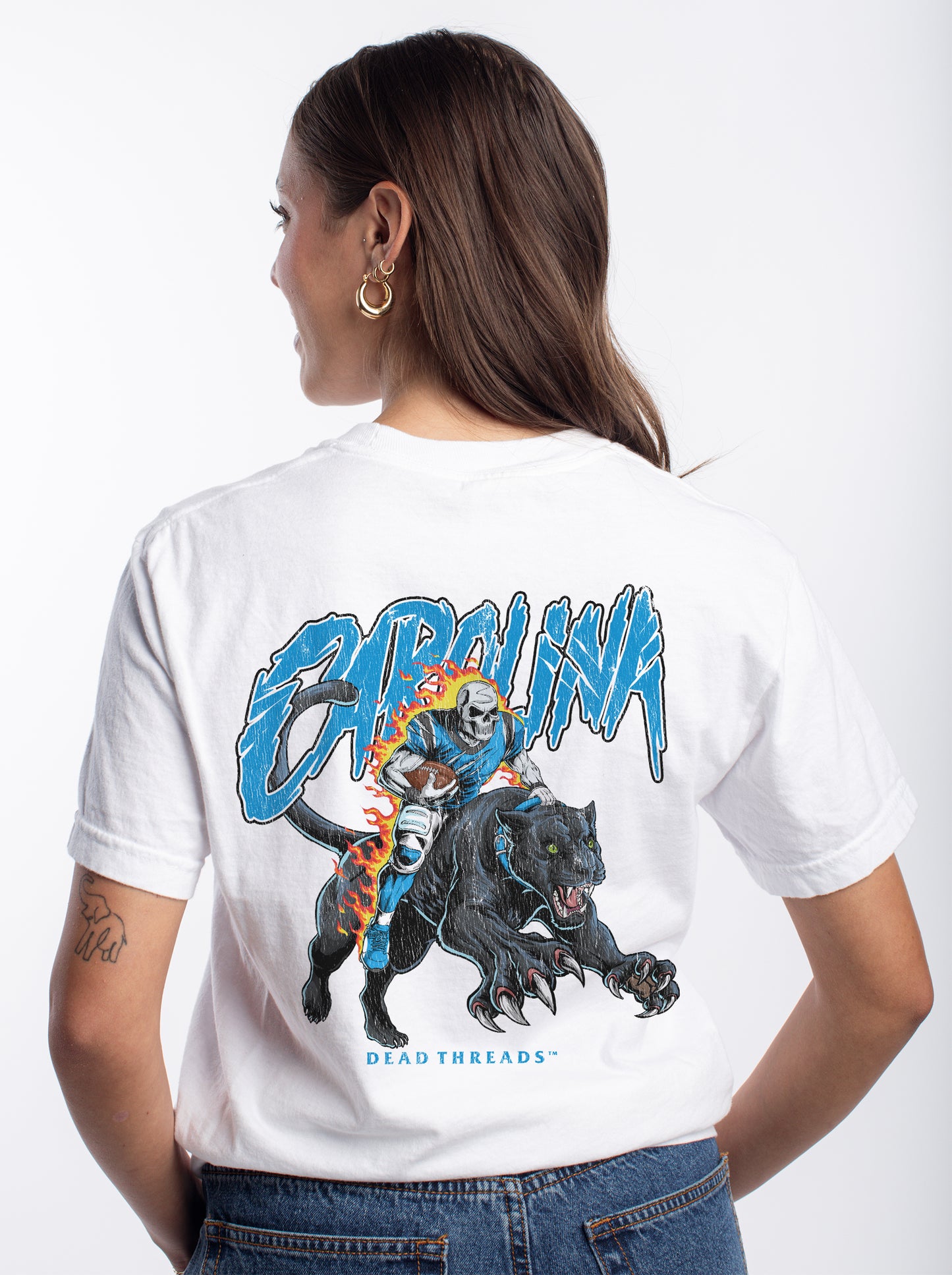 CAROLINA FOOTBALL v2 - "3 SKULL" PREMIUM T-SHIRT