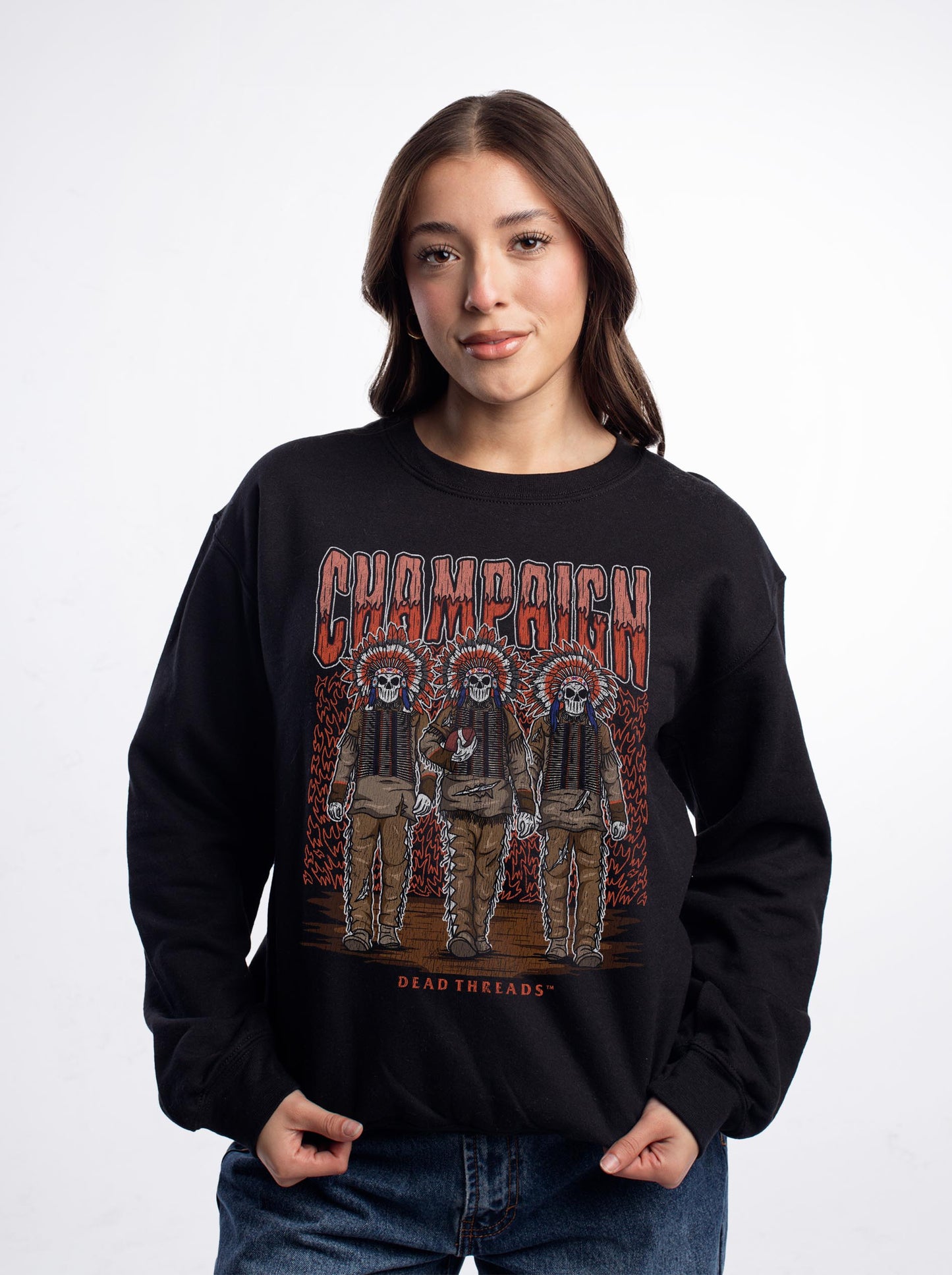CHAMPAIGN FOOTBALL CREWNECK SWEATSHIRT