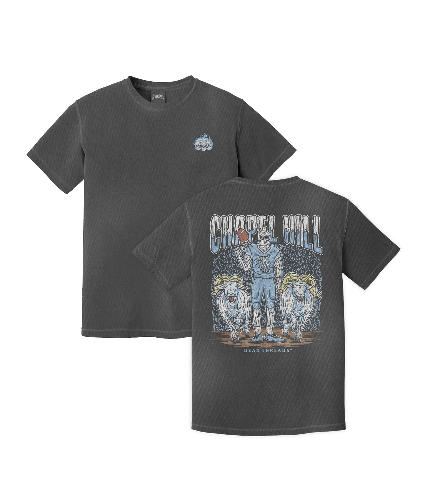 CHAPEL HILL FOOTBALL - “3 SKULL” PREMIUM T-SHIRT