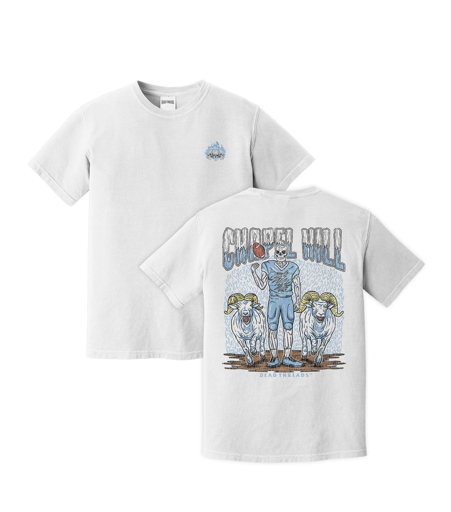 CHAPEL HILL FOOTBALL - “3 SKULL” PREMIUM T-SHIRT