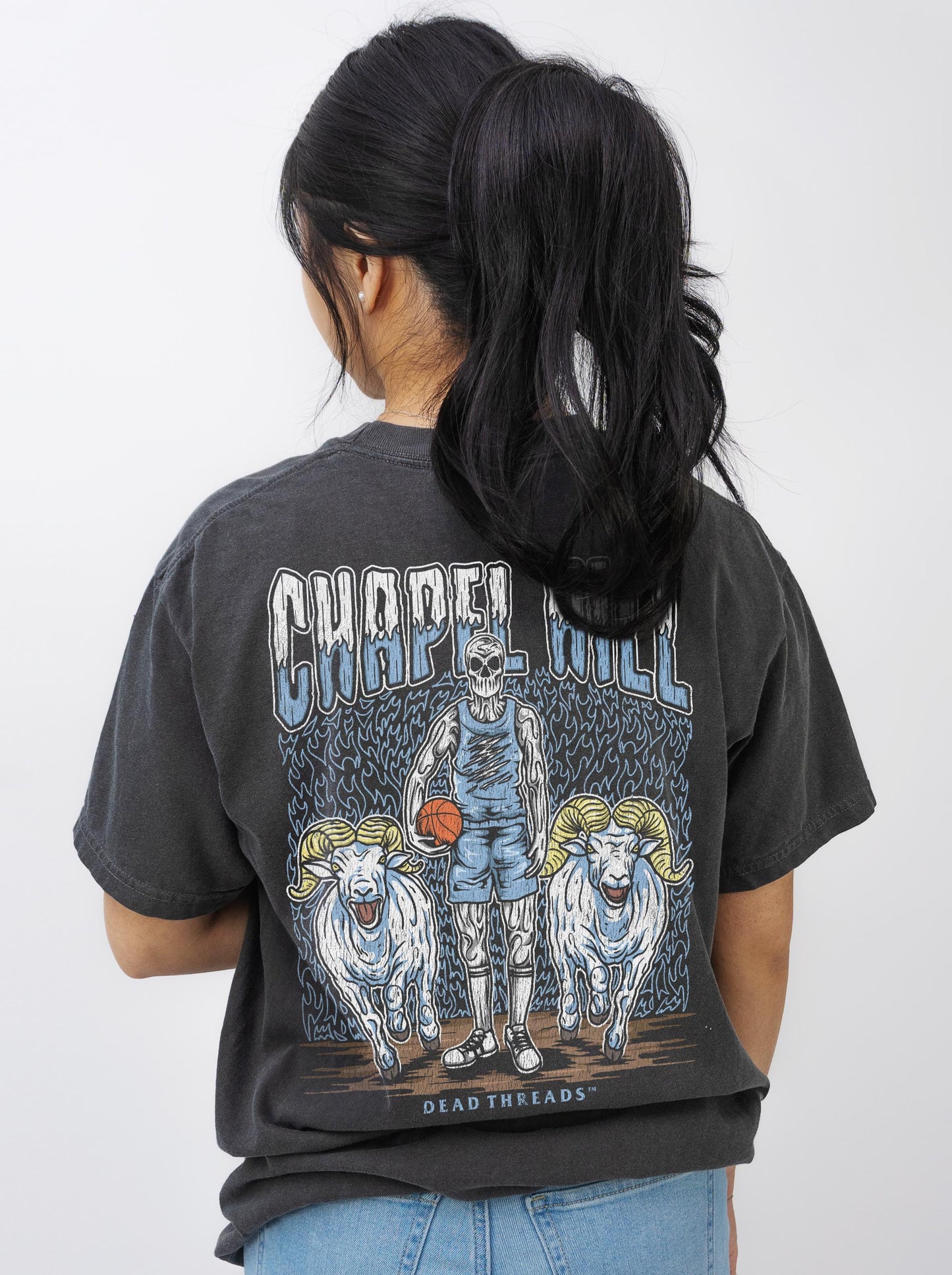 CHAPEL HILL BASKETBALL - “3 SKULL” PREMIUM T-SHIRT