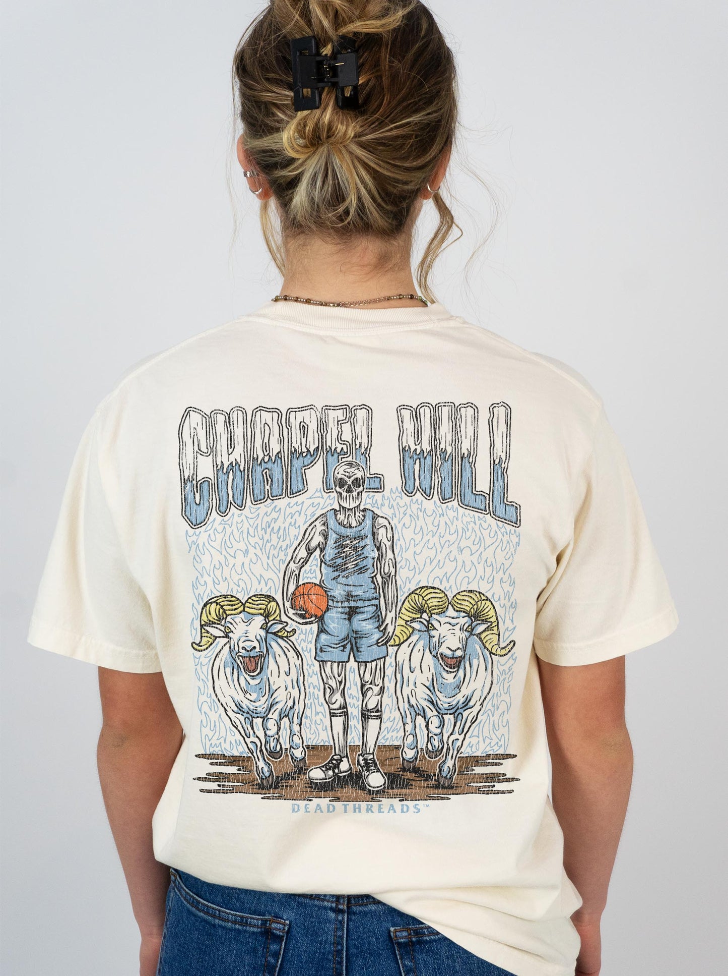 CHAPEL HILL BASKETBALL - “3 SKULL” PREMIUM T-SHIRT