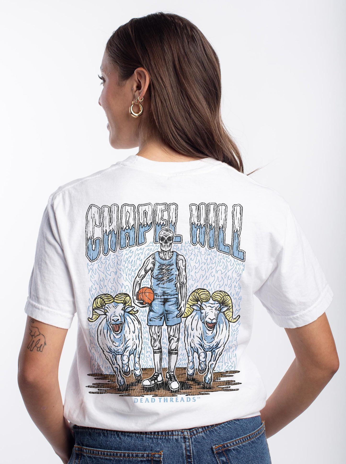 CHAPEL HILL BASKETBALL - “3 SKULL” PREMIUM T-SHIRT