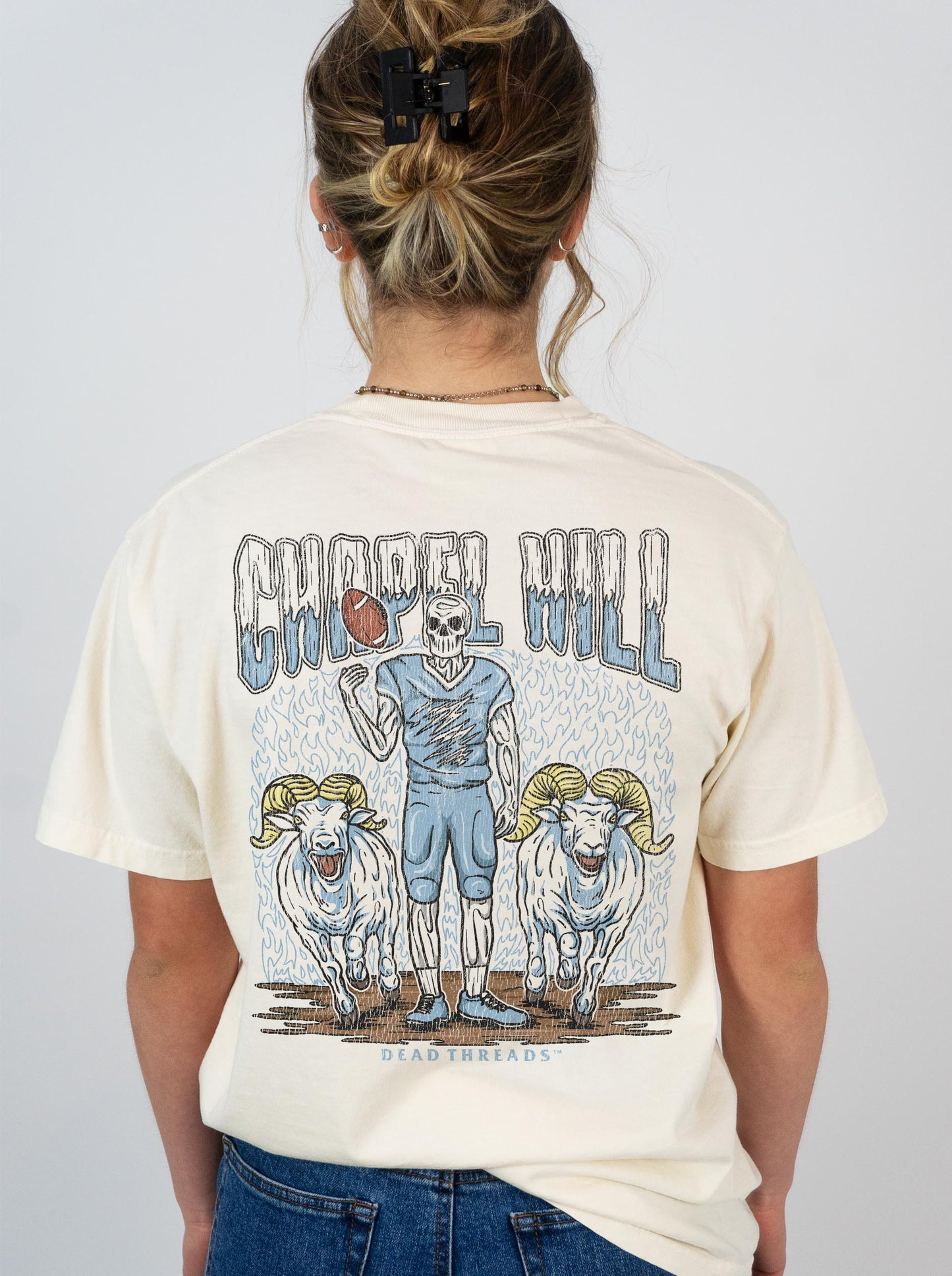 CHAPEL HILL FOOTBALL - “3 SKULL” PREMIUM T-SHIRT