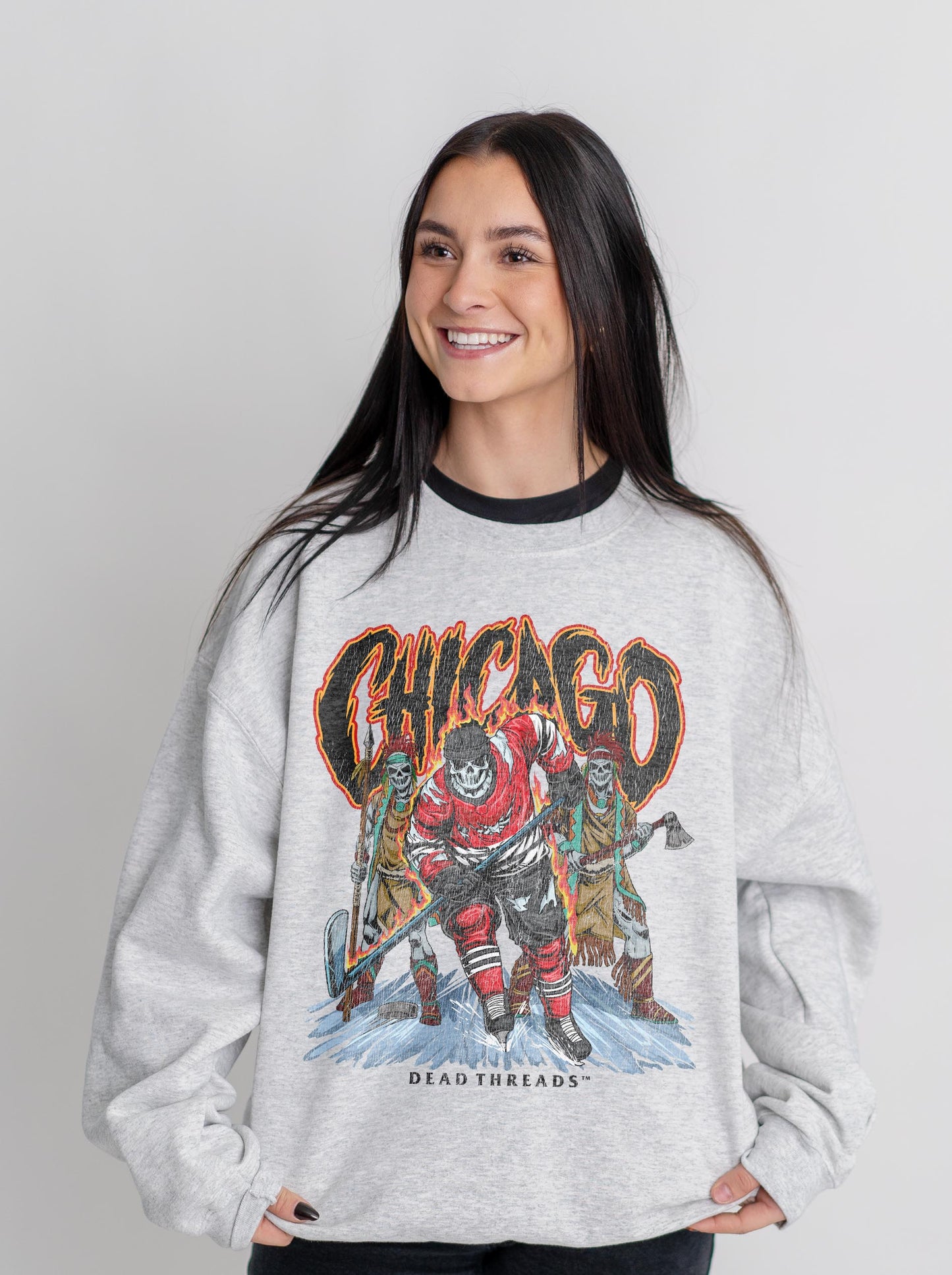 CHICAGO HOCKEY CREWNECK SWEATSHIRT