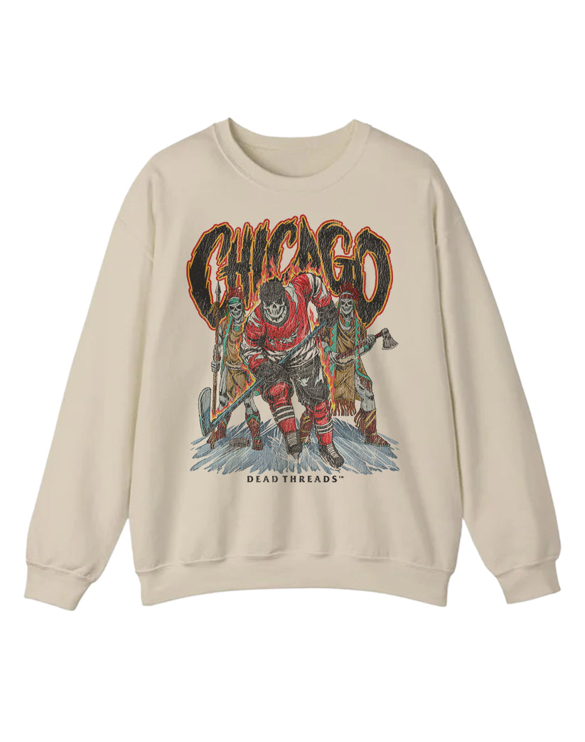 CHICAGO HOCKEY CREWNECK SWEATSHIRT
