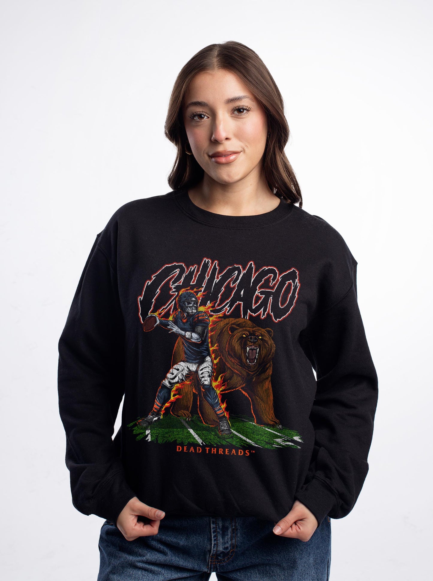 CHICAGO FOOTBALL v2 CREWNECK SWEATSHIRT