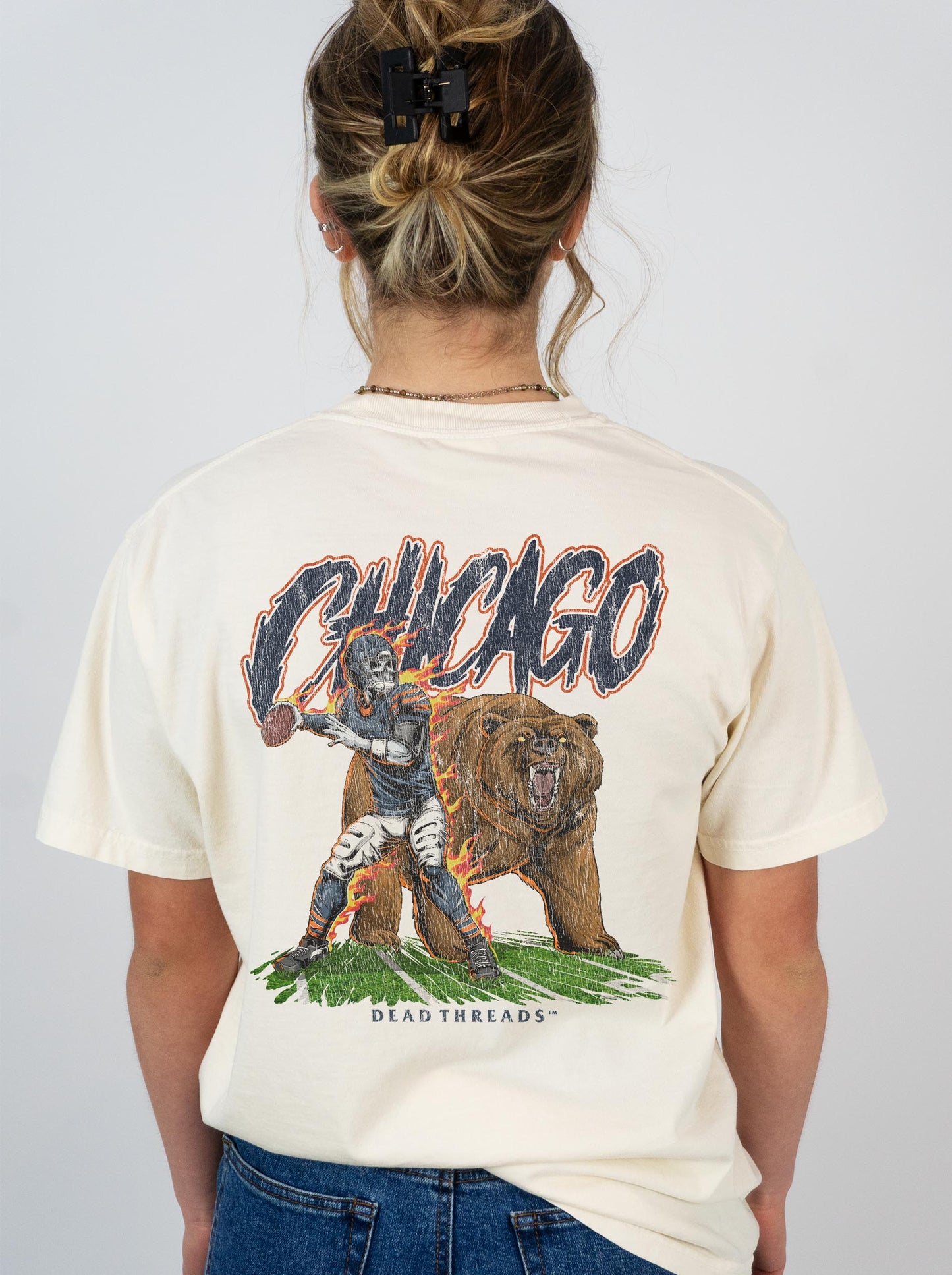 CHICAGO FOOTBALL v2 - “3 SKULL” PREMIUM T-SHIRT