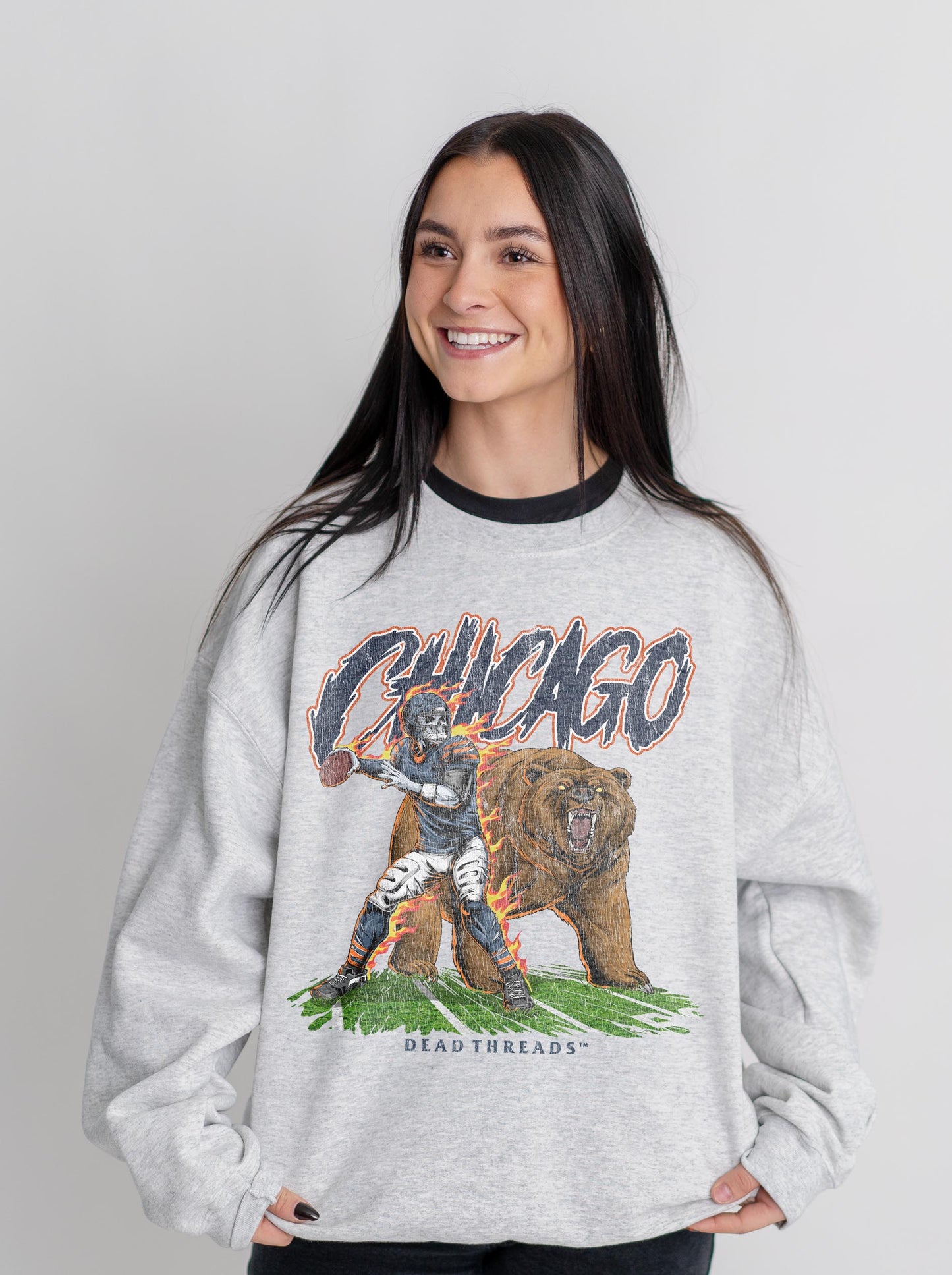 CHICAGO FOOTBALL v2 CREWNECK SWEATSHIRT