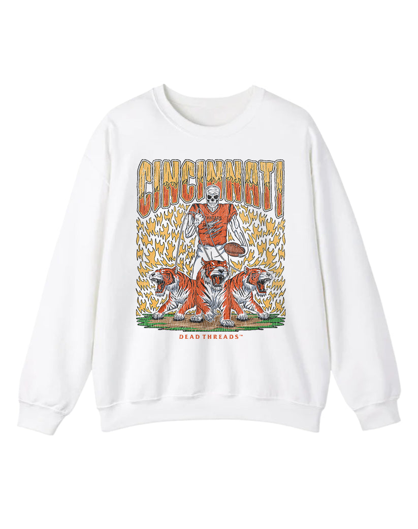 CINCINNATI FOOTBALL CREWNECK SWEATSHIRT