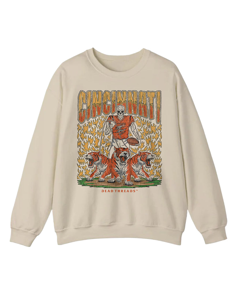 CINCINNATI FOOTBALL CREWNECK SWEATSHIRT
