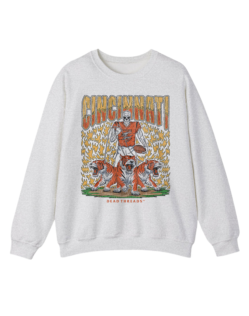 CINCINNATI FOOTBALL CREWNECK SWEATSHIRT