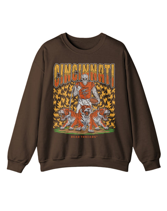CINCINNATI FOOTBALL CREWNECK SWEATSHIRT