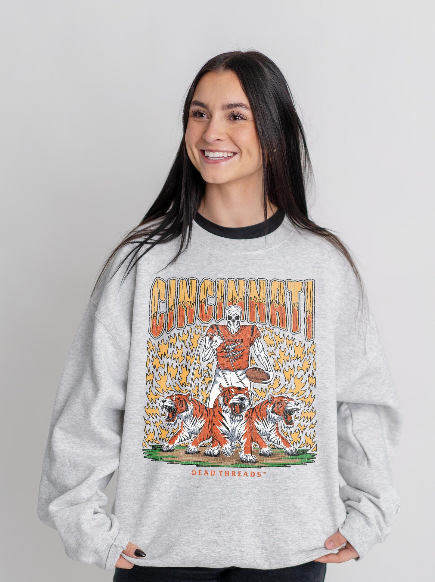 CINCINNATI FOOTBALL CREWNECK SWEATSHIRT